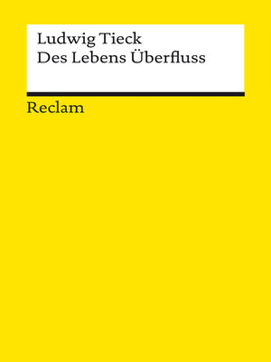 cover image of Des Lebens Überfluss. Novelle